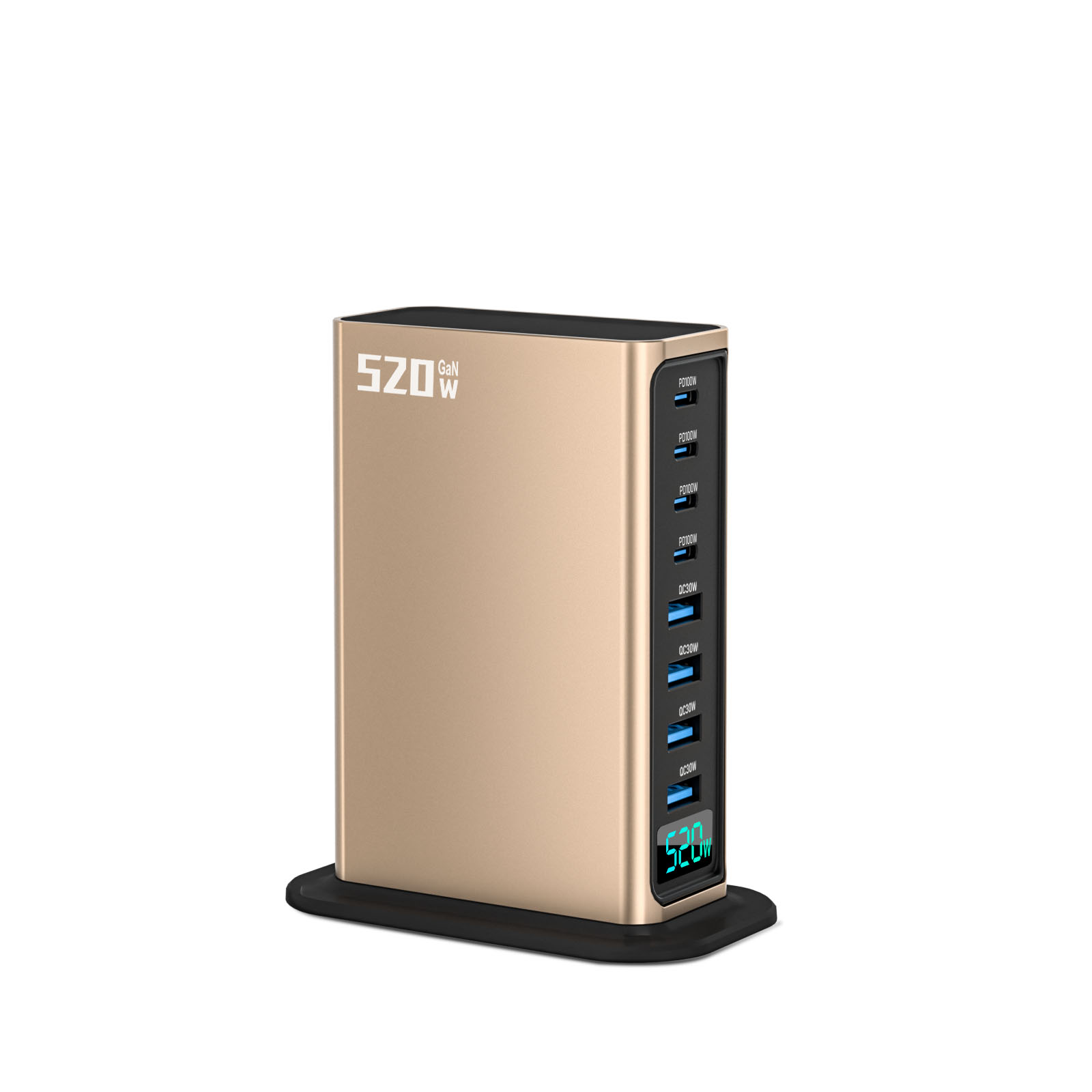 520W 数显 氮化镓 桌面充电器